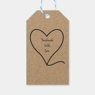Etiqueta Para Presente Handmade com Tag do amor