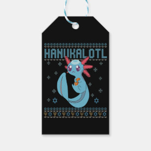 Etiqueta Para Presente Hanukalotl Funny Axolotl Hanukkah Ugly Sweater