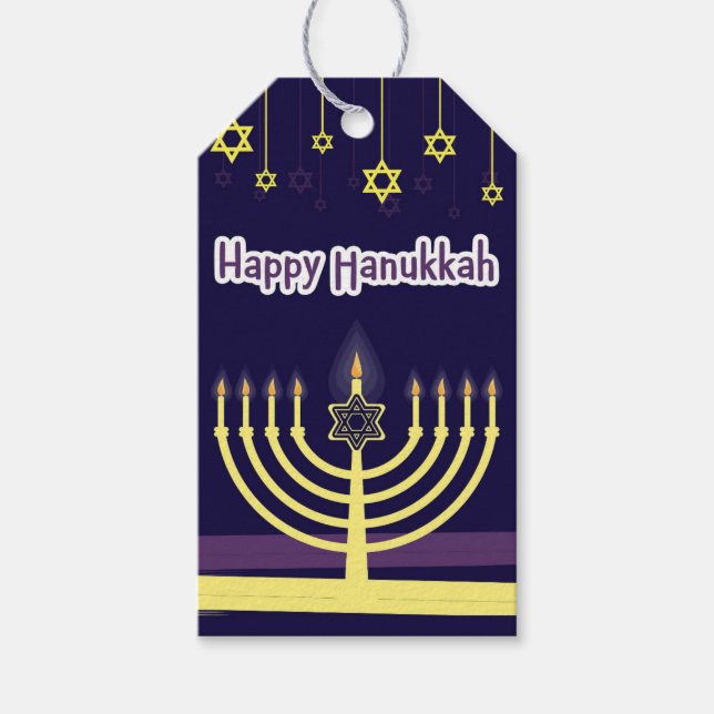 Etiqueta Para Presente Hanukkah (Frente)