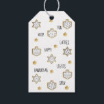 Etiqueta Para Presente Hanukkah Gift Tags Black N Dourado<br><div class="desc">Hanukkah Gift Tag "Black and Dourado" Personalize apagando o texto na frente e no verso do cartão e substitua por suas próprias palavras. Use a cor, o tamanho e o estilo da sua fonte favorita. Mude para sua cor de fundo favorita. Certifique-se de selecionar a cor do seu fio preferido...</div>