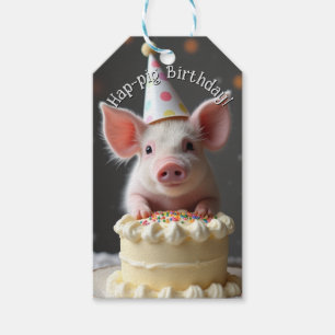 Etiqueta Para Presente Hap porco Birthday