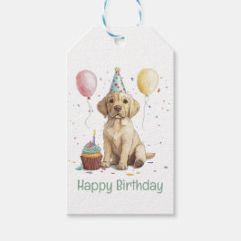 Etiqueta Para Presente Happy Birthday Labrador Retriever Dogs