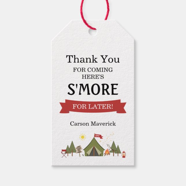 Etiqueta Para Presente Happy Camper Adventure Birthday (Frente)