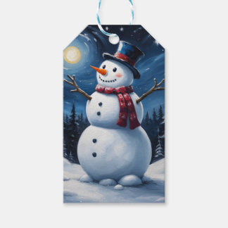 Etiqueta Para Presente Happy christmas snowman