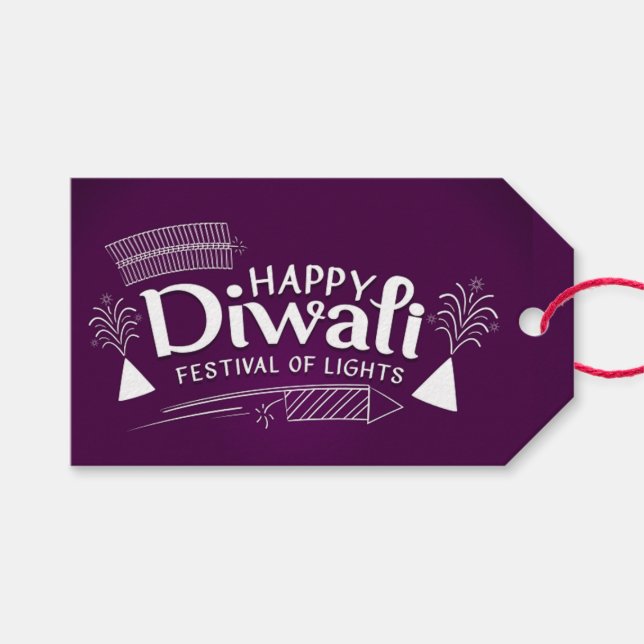Etiqueta Para Presente Happy Diwali (Frente (horizontal))
