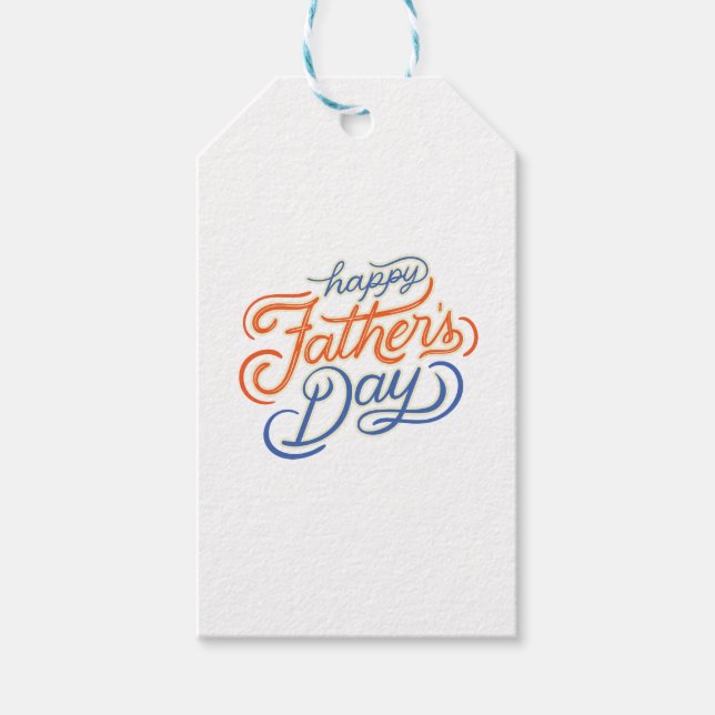 Etiqueta Para Presente Happy Father's Day (Frente)