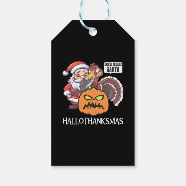 Etiqueta Para Presente Happy Hallothanksmas (Verso)
