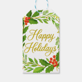 Etiqueta Para Presente 'Happy Holidays' Gift Tags