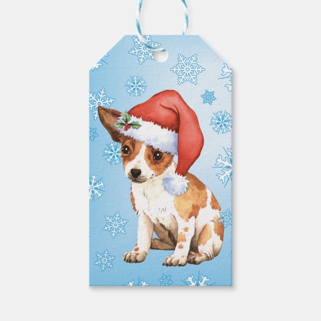 Etiqueta Para Presente Happy Howlidays Chihuahua (Frente)