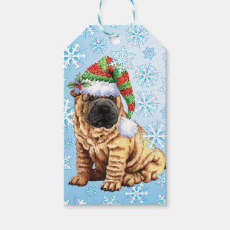 Etiqueta Para Presente Happy Howlidays Shar-Pei