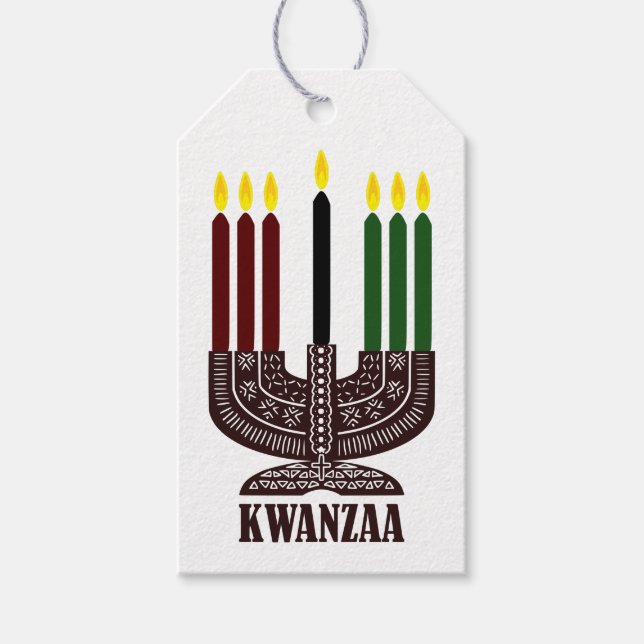 Etiqueta Para Presente Happy Kwanzaa (Frente)