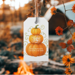 Etiqueta Para Presente Happy Thanksgiving Thankful Pumpkins
