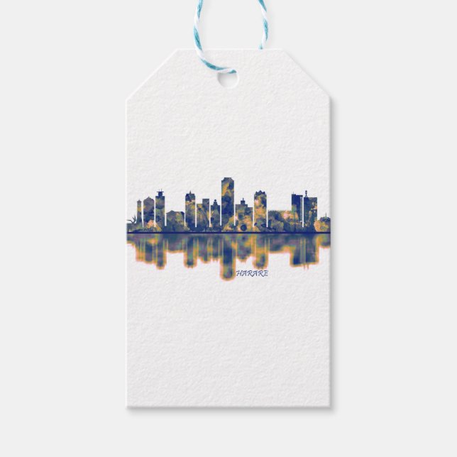 Etiqueta Para Presente Harare Skyline (Frente)