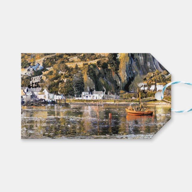 ETIQUETA PARA PRESENTE HARBOR BARMOUTH WALES (Frente (horizontal))