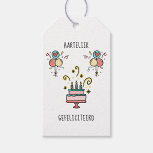 Etiqueta Para Presente Hartelijk Gefeliciteerd   Happy Birthday