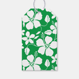 ETIQUETA PARA PRESENTE HAWAIIAN HULA (HIBISCUS) VERDE