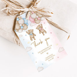 Etiqueta Para Presente He or She Bear Gender Reveal Favor Tags