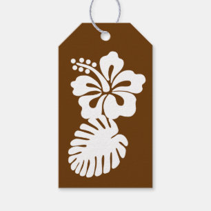 Etiqueta Para Presente Hibisco Tropical em Etiqueta de Presente de Chocol