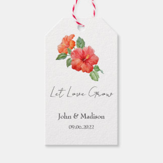 Etiqueta Para Presente Hibiscus | Semeie o amor no casamento 