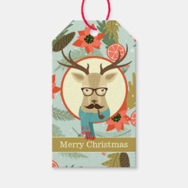 Etiqueta Para Presente Hipster Deer Christmas
