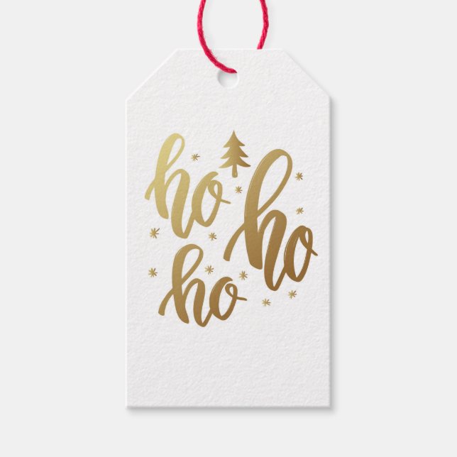 Etiqueta Para Presente Ho Ho Ho (Frente)