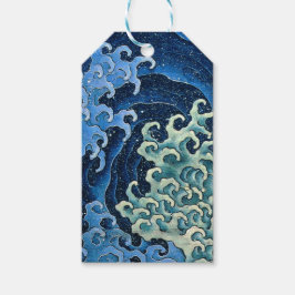 Etiqueta Para Presente Hokusai Feminine Wave Vintage Ocean