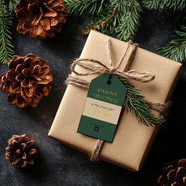 Etiqueta Para Presente Holiday Luxe Modern Gold Typography Gift Tag