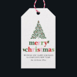 Etiqueta Para Presente Holly Feliz e Bright Christmas<br><div class="desc">Design de Natal brilhante e divertido para enviar para a família e amigos!</div>