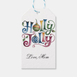 Etiqueta Para Presente Holly Jolly Gift Tag