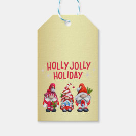 Etiqueta Para Presente Holly Jolly Holiday Gnomos Whimsical Christmas