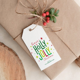 Etiqueta Para Presente "Holly Jolly", Natal personalizado