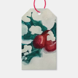 Etiqueta Para Presente Holly na neve