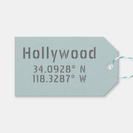 Etiqueta Para Presente Hollywood Latitude Longitude