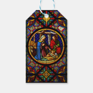 Etiqueta Para Presente Holy Family "Stained Glass"
