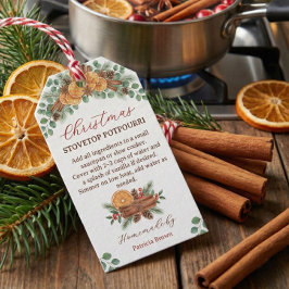 Etiqueta Para Presente Homemade Christmas Stovetop Potpourri Recipe Tag