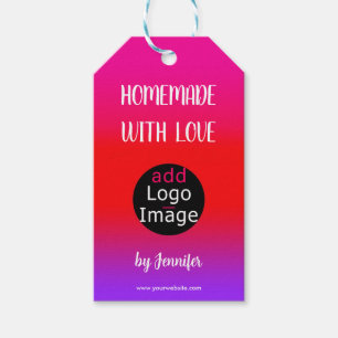 Etiqueta Para Presente Homemade Com Logotipo Personalizável Profissional