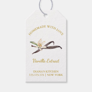 Etiqueta Para Presente Homemade Simples Vanilla Extract Hang Tag l White
