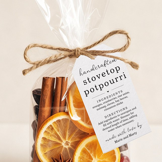 Etiqueta Para Presente Homemade Stovetop Potpourri Gift Labels (Criador carregado)