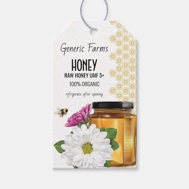 Etiqueta Para Presente Honeybee Honey Jar (Frente)