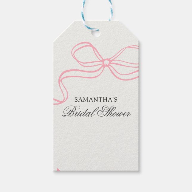 Etiqueta Para Presente Hora do Chá Festa de Noivado Flor Silvestre  (Frente)