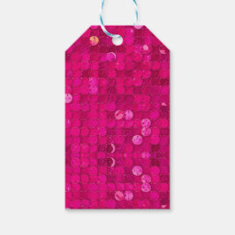 Etiqueta Para Presente Hot Pink Sequin