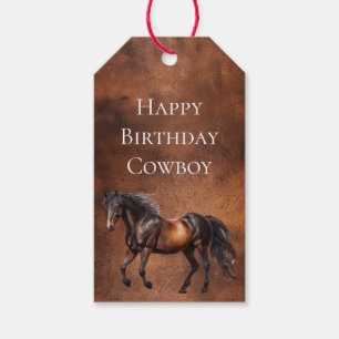 Etiqueta Para Presente Howdy Cowboy Western Horse