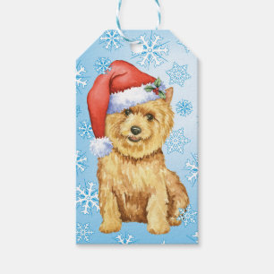 Etiqueta Para Presente Howlidays feliz Norwich Terrier