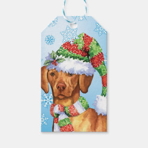 Etiqueta Para Presente Howlidays feliz Vizsla