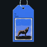 Etiqueta Para Presente Howling Wolf no inverno - Arte original sobre a vi<br><div class="desc">Uivando Wolf no retrato de inverno, pintura original. Nós nos especializamos em arte original engraçada e engraçada. Comprar isto para você mesmo ou como um presente de excelente para seu Lobo Howling em amigos amorosos de inverno. Seja criativo - clique em PERSONALIZAR para adicionar/remover/alterar texto, redimensionar a imagem, alterar cores...</div>