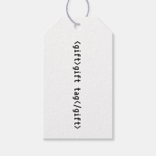 Etiqueta Para Presente HTML<gift>Etiqueta Programador de Codificador de C