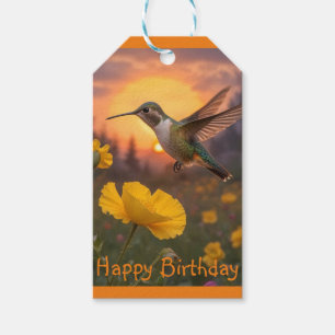 Etiqueta Para Presente Hummingbird Birthday