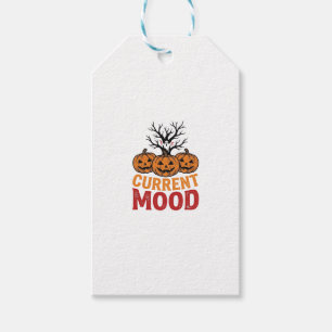 Etiqueta Para Presente Humor Atual Abóbora de Halloween Camisa Vintage De