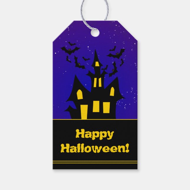 Etiqueta Para Presente Huneen House Happy Halloween Pop by (Frente)