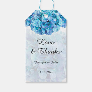 Etiqueta Para Presente Hydrangeas azuis na moda que Wedding o Tag do